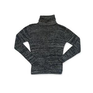 VTG 100% Silk heathered grey turtleneck sweater preppy small Size‎ small